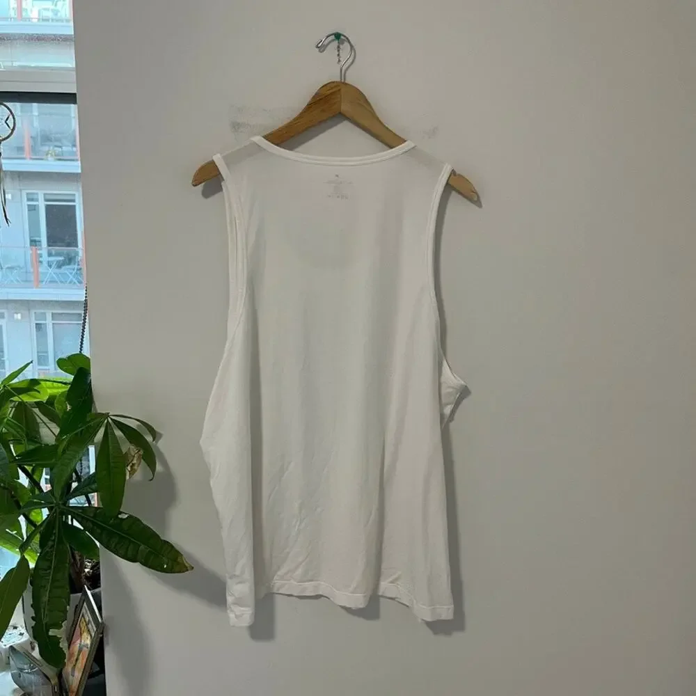 Fabletics Men's White Relaxed Fit Muscle Tank Size XXL